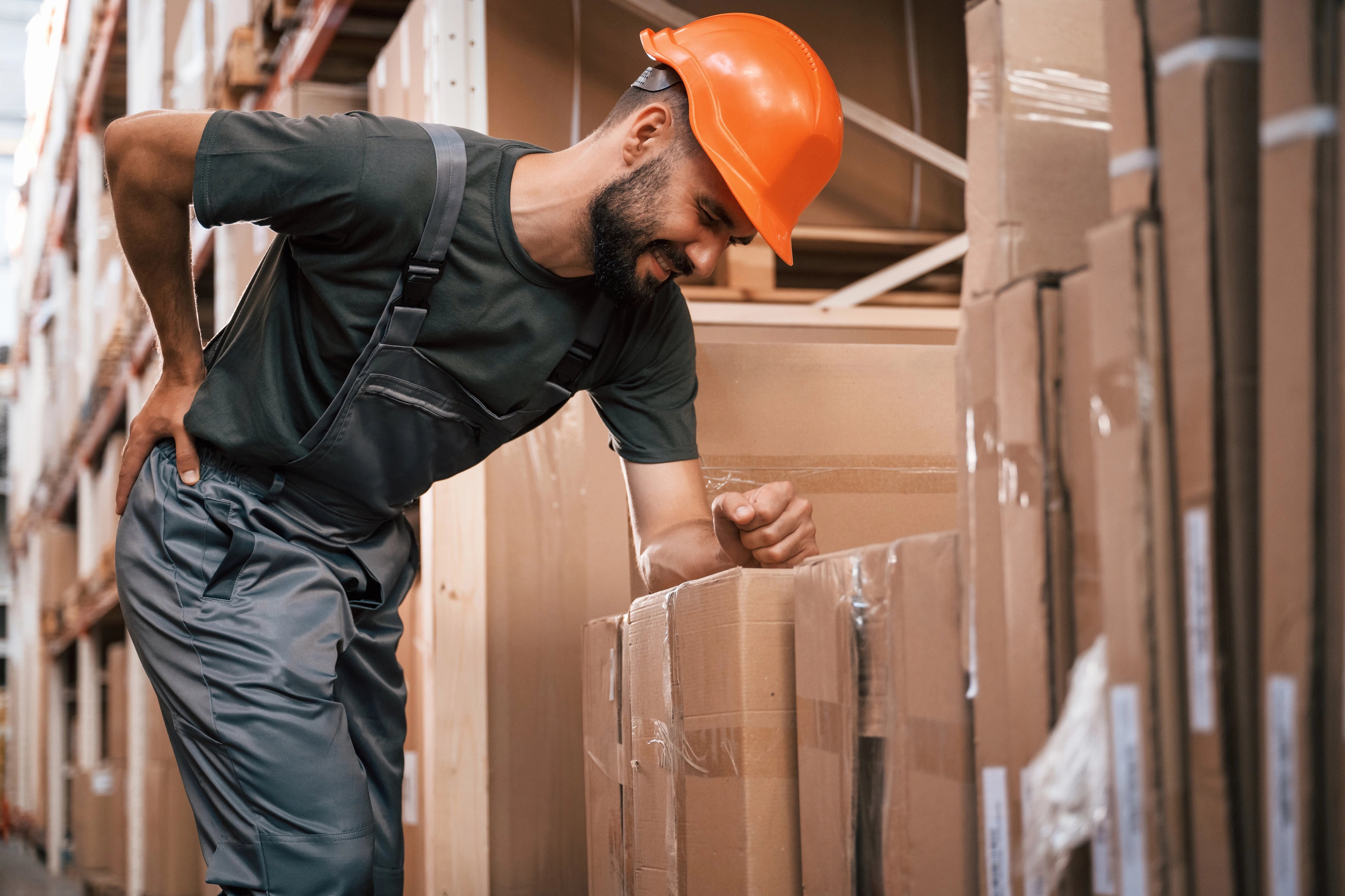Manual Handling man with back pain
